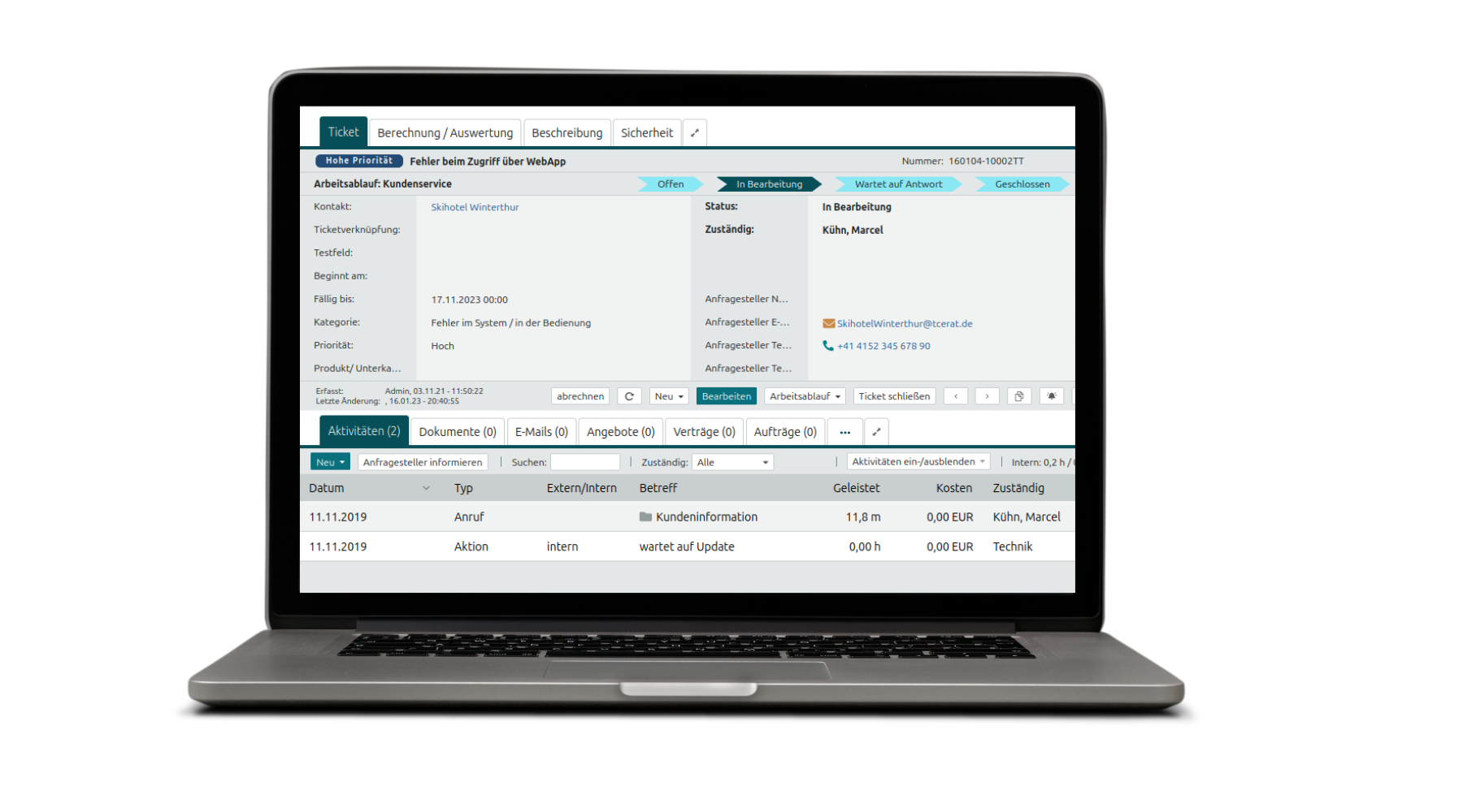 Zentrales Ticketmanagement-System